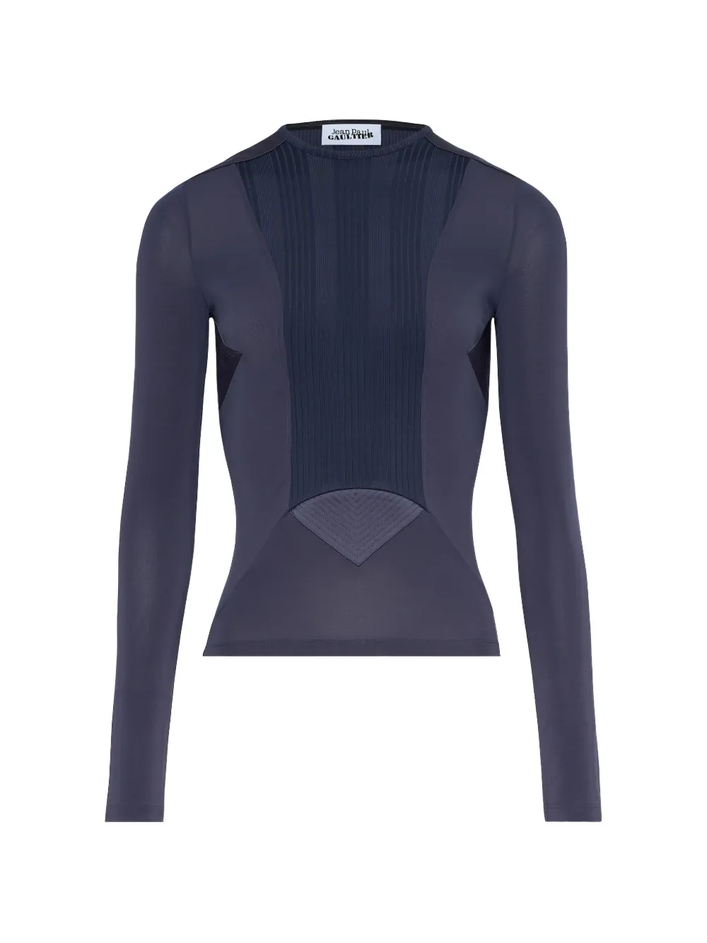 Jean Paul Gaultier cutout ribbed top - Blu