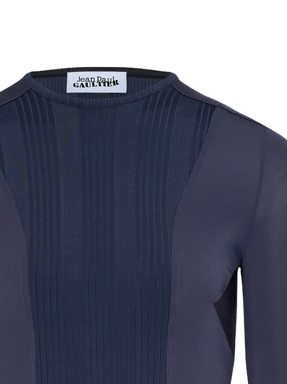  Jean Paul Gaultier Cutout Ribbed Top - Blue 
