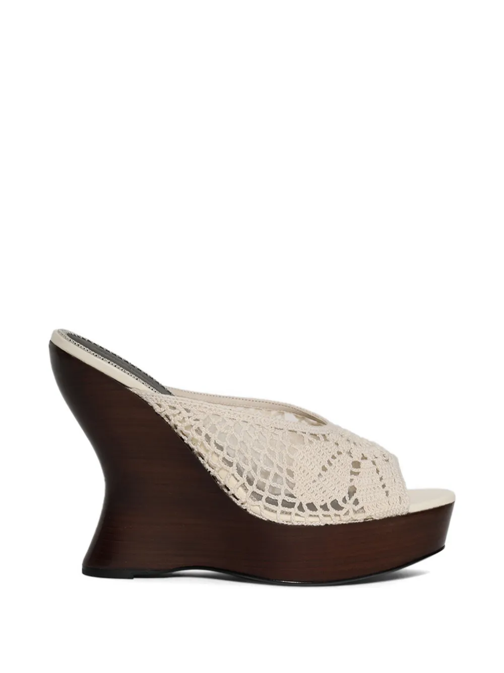 Magda Butrym crochet wedge sandals Beige