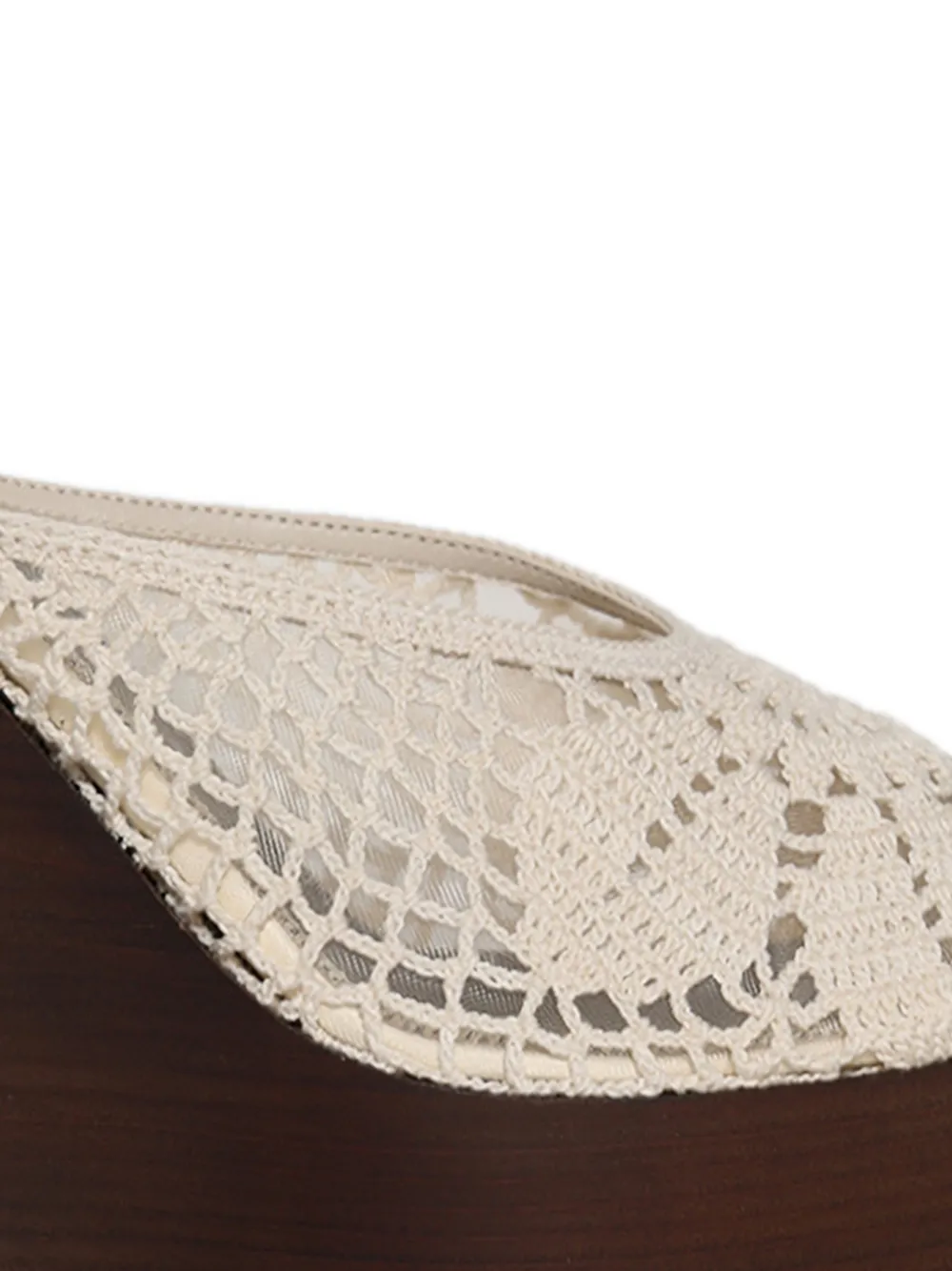 Magda Butrym crochet wedge sandals Beige