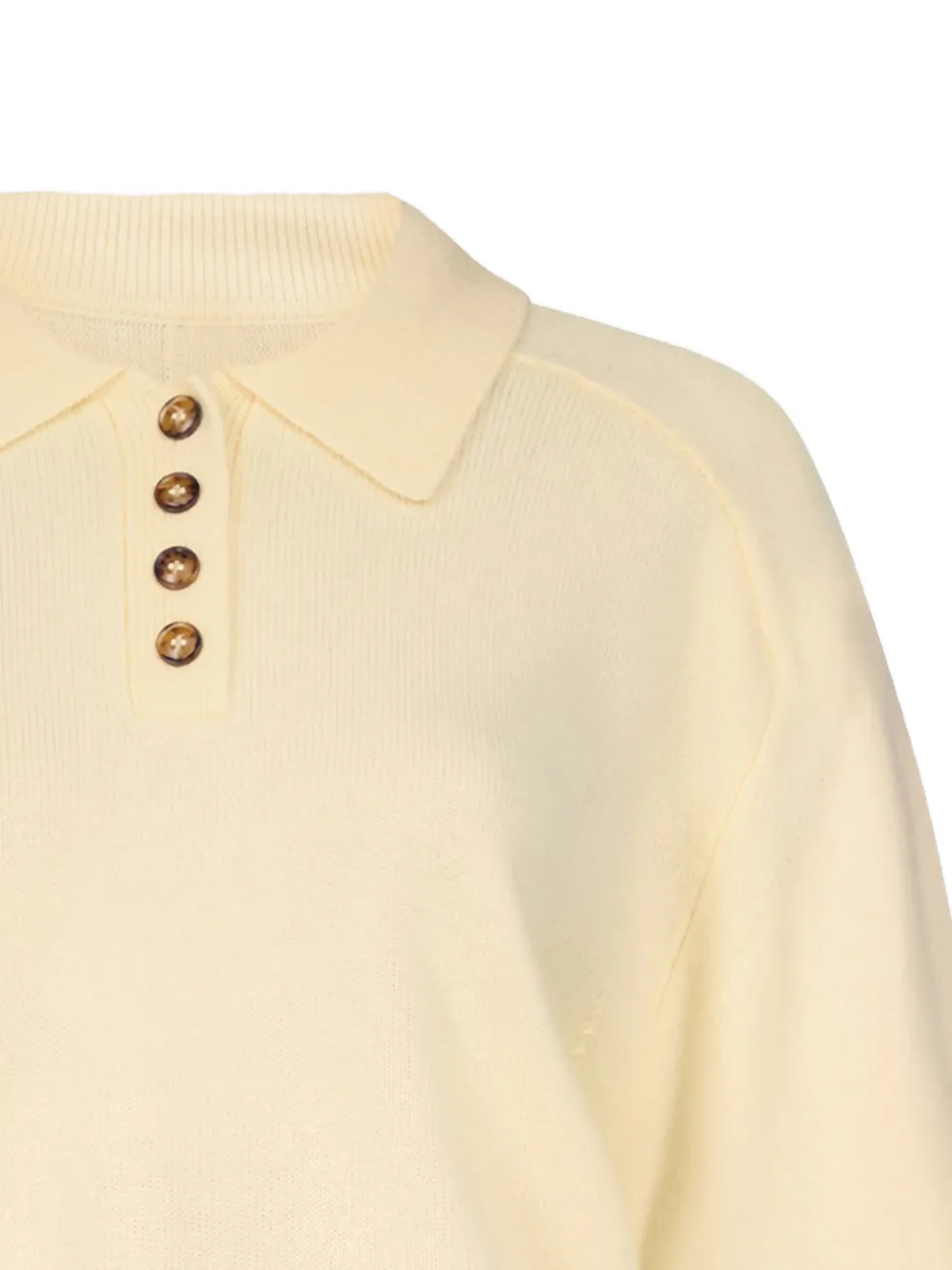  Loulou De Saison Button Polo Top - Yellow 