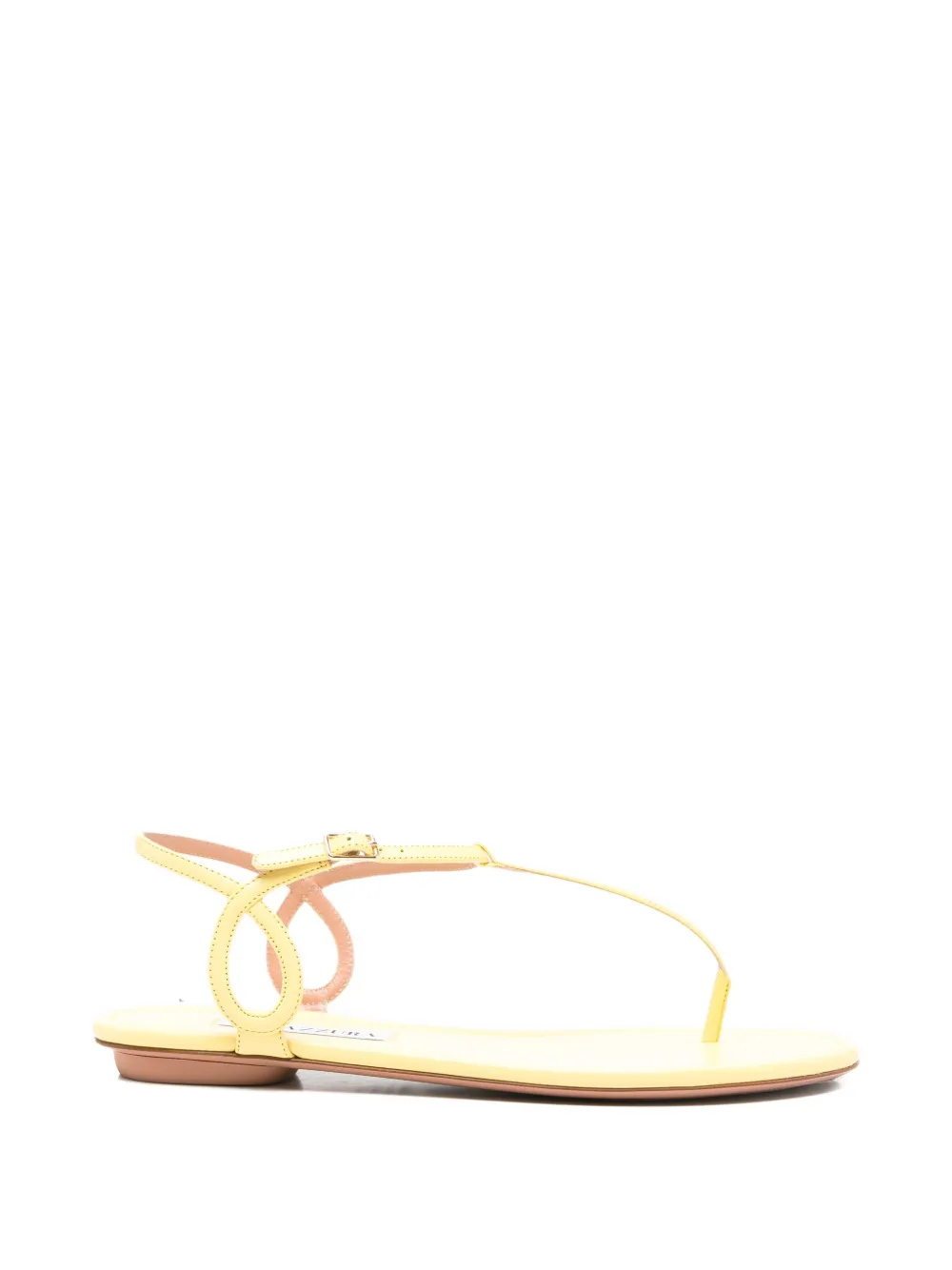 Aquazzura Almost Bare flat sandals Geel