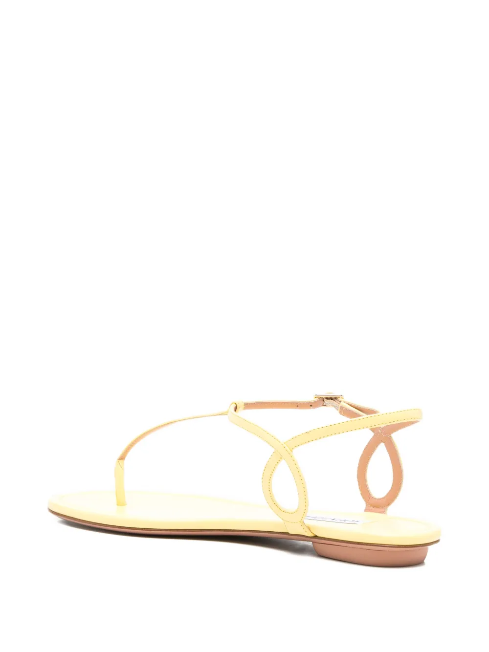 Aquazzura Almost Bare flat sandals Geel
