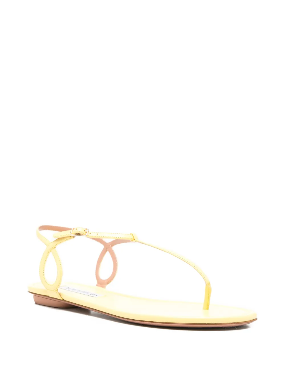 Aquazzura Almost Bare flat sandals Geel