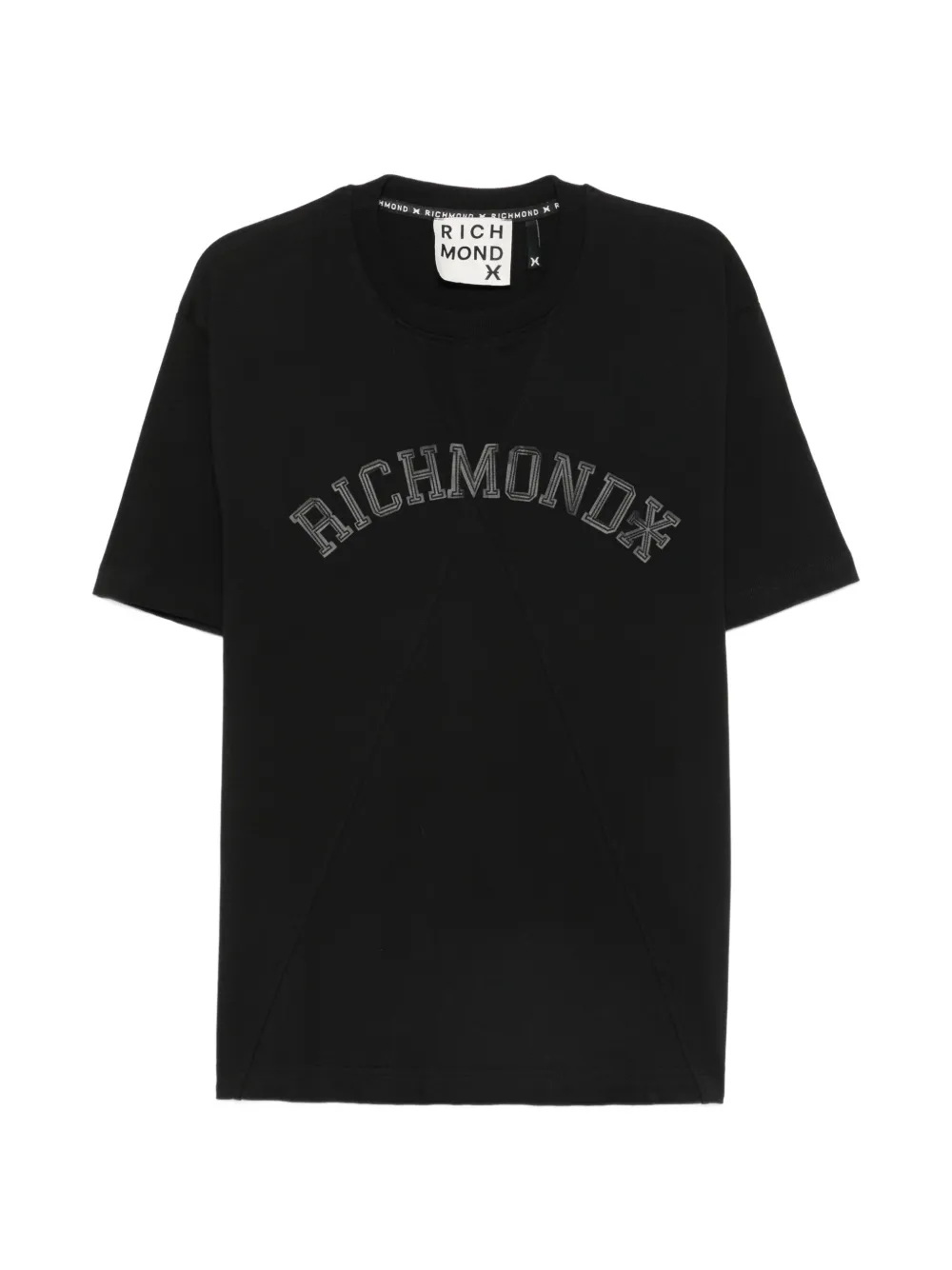 John Richmond logo-patch T-shirt - Schwarz