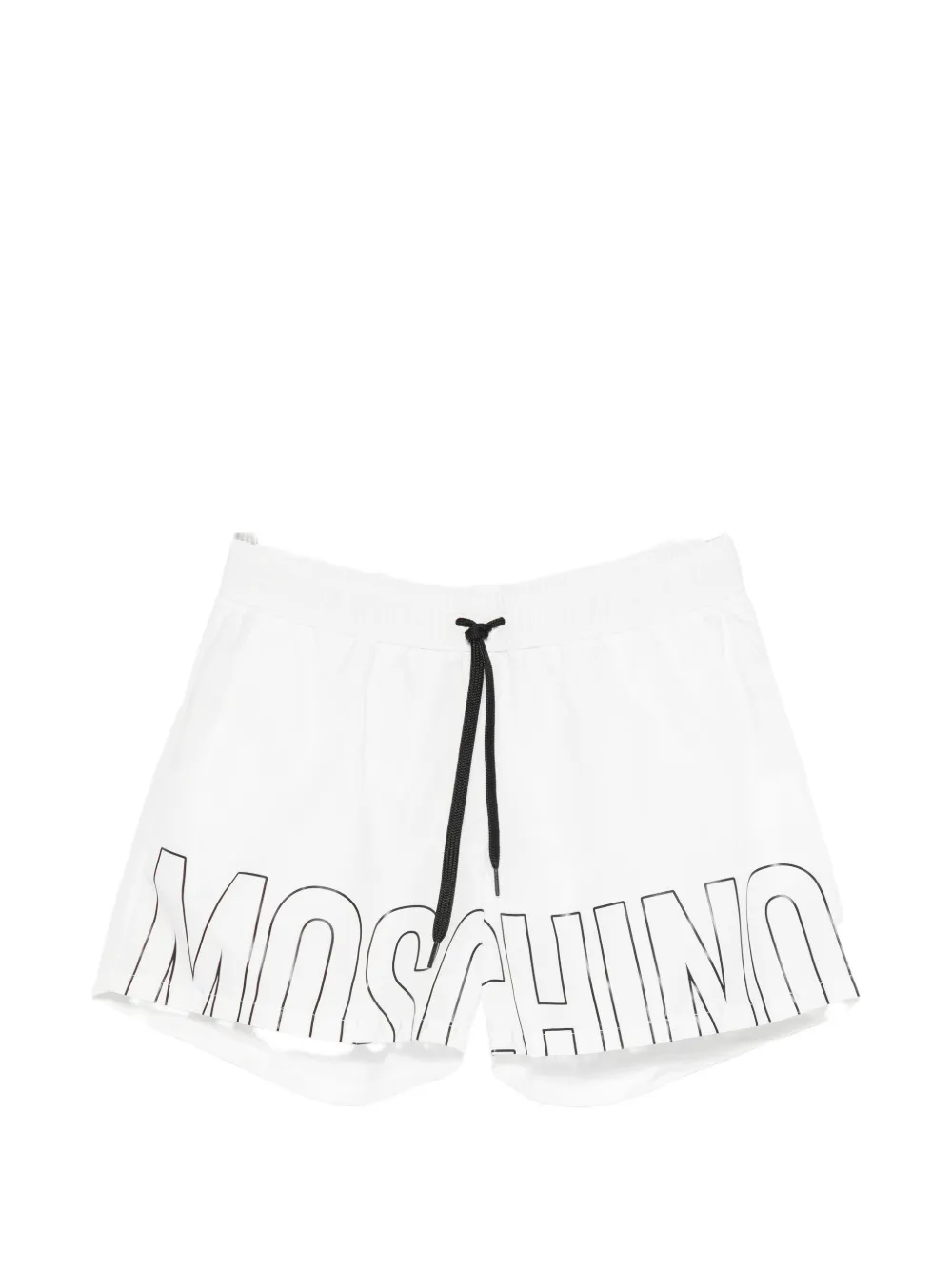 Moschino logo-print swim shorts - Bianco