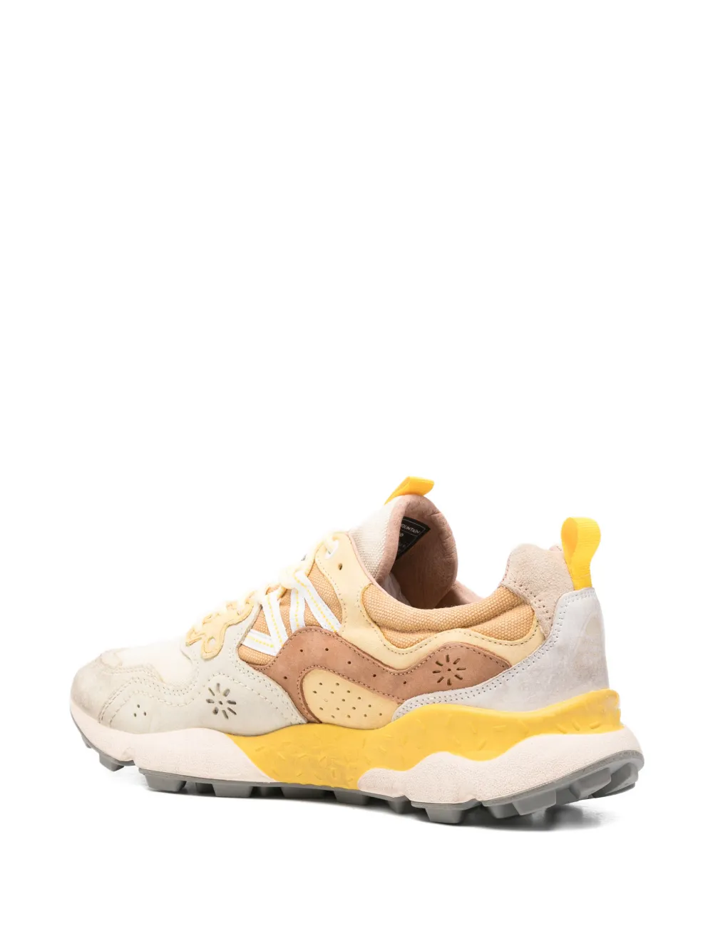 FLOWER MOUNTAIN Yamano 3 perforated panelled sneakers Beige