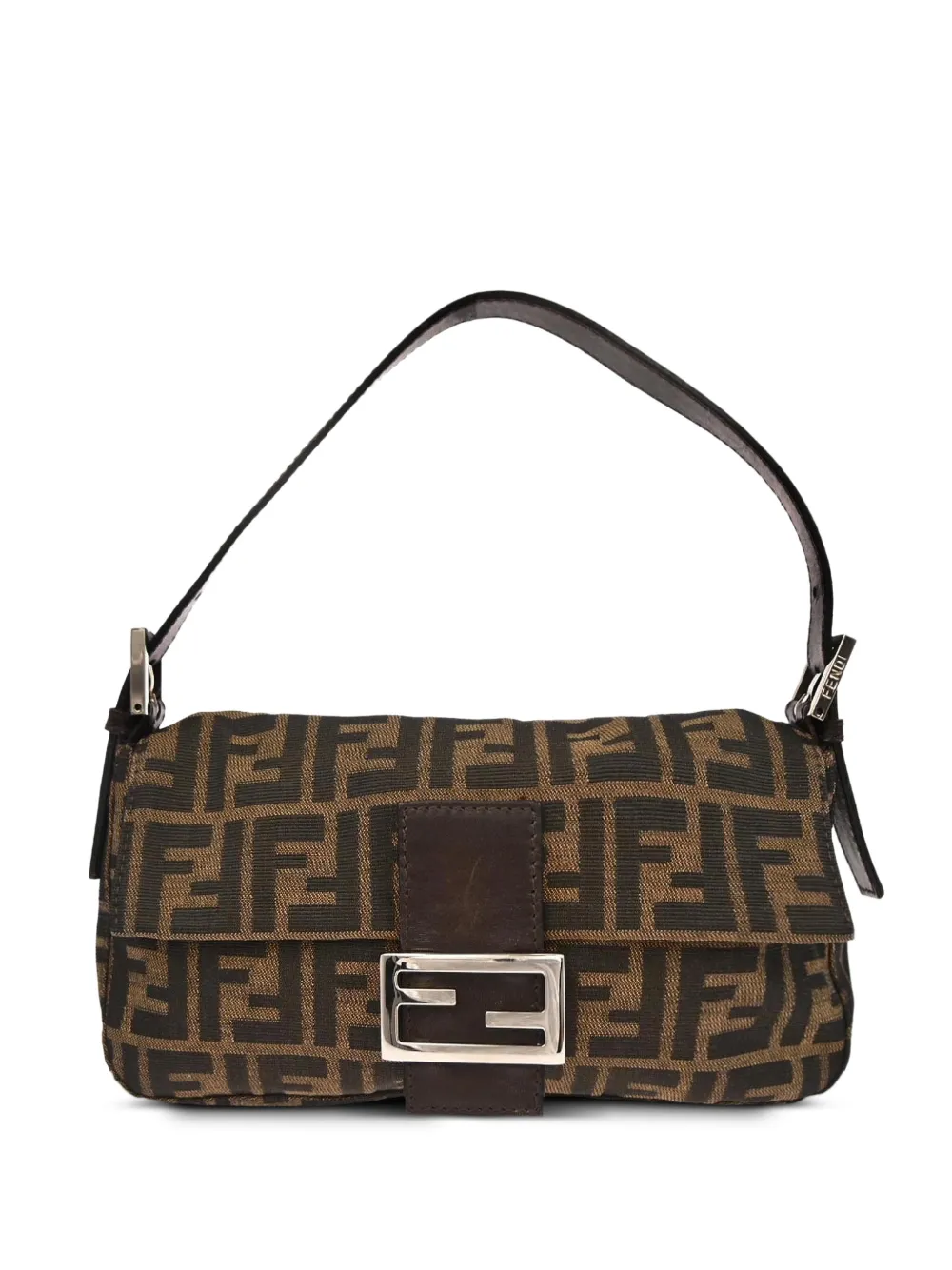 Fendi Pre-Owned Borsa a mano Baguette con motivo Zucca 2000 - Marrone
