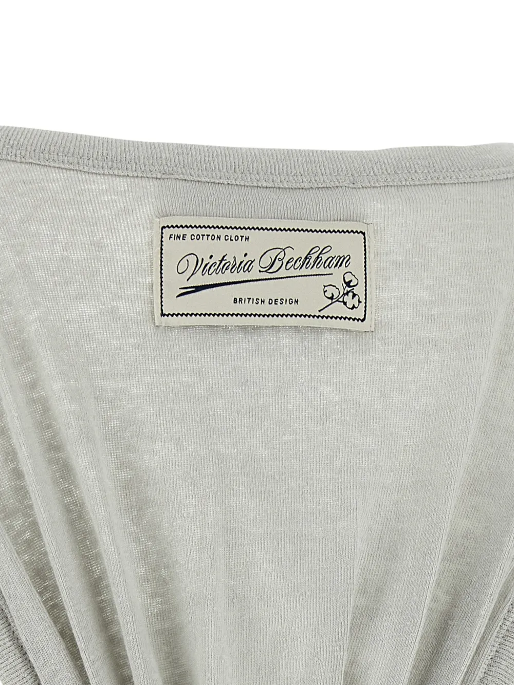 Victoria Beckham Split metallic tanktop met uitgesneden details Grijs