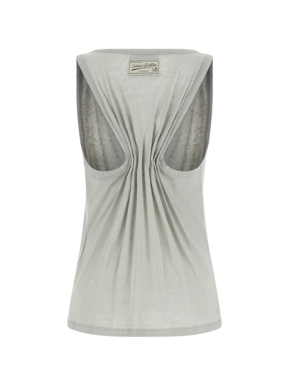 Victoria Beckham Split metallic tanktop met uitgesneden details Grijs