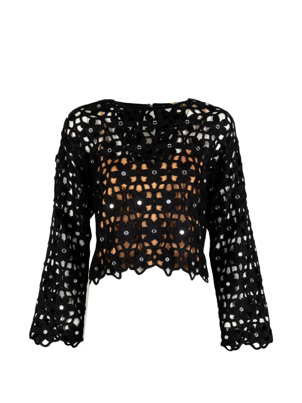  Michael Kors Openwork Sweater - Black 