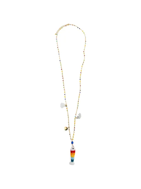 BLAKLACE beaded charm necklace
