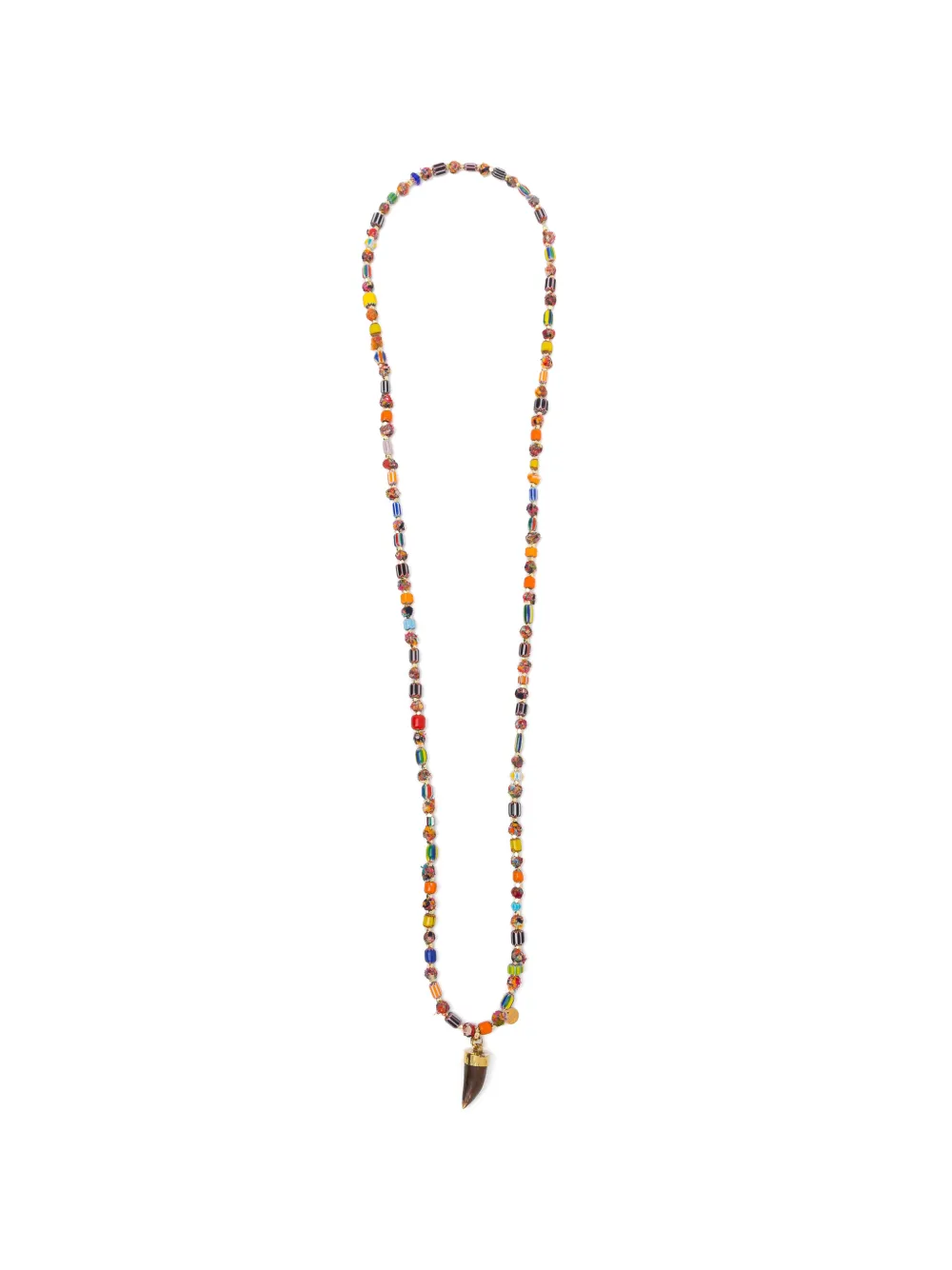 BLAKLACE beaded pendant necklace - Marrone