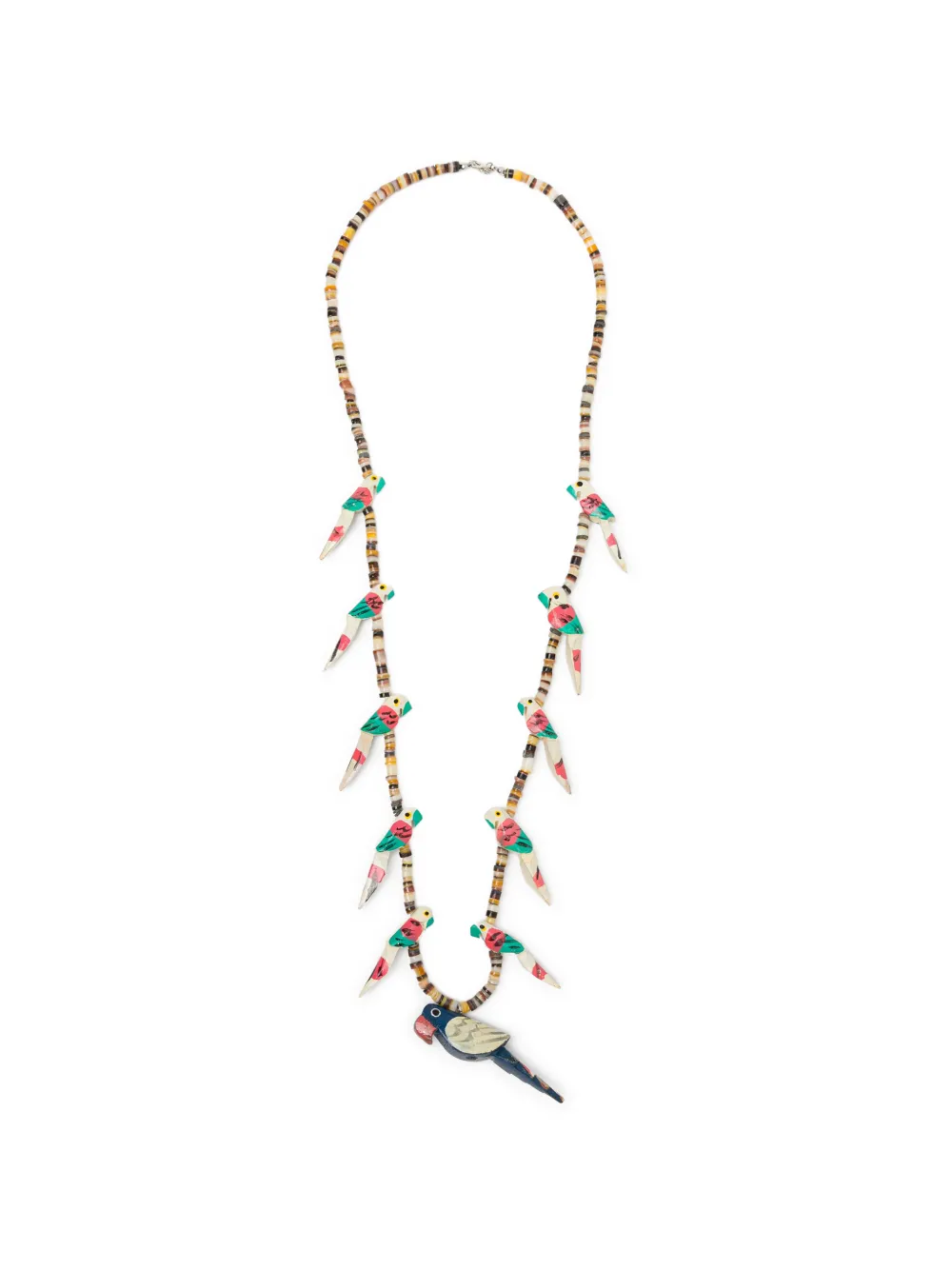BLAKLACE bird beaded necklace - Nude