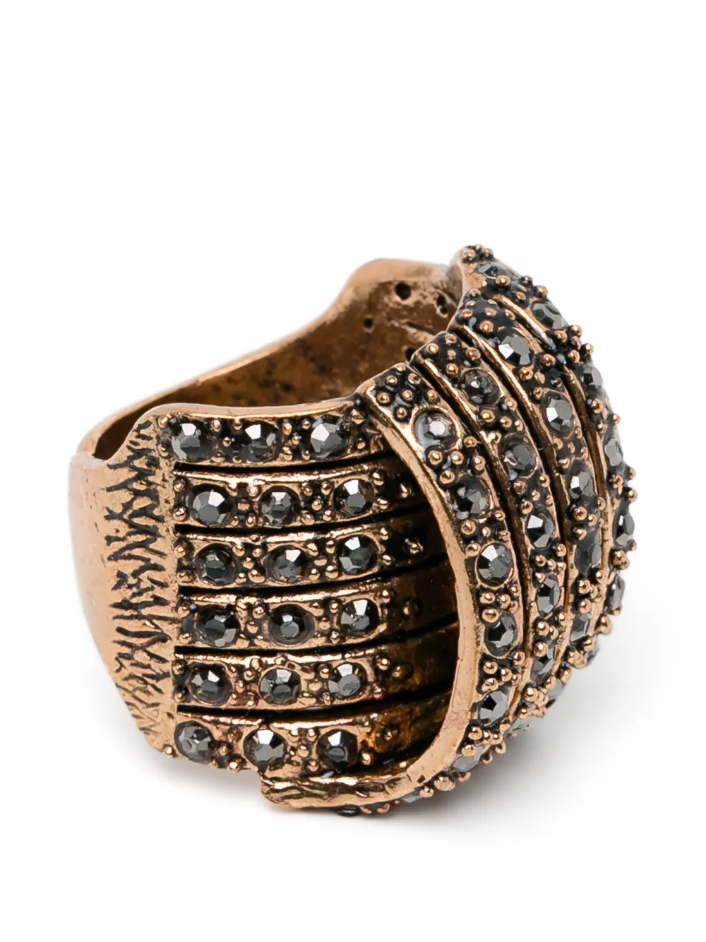 BLAKLACE crystal embellished ring - Marrone