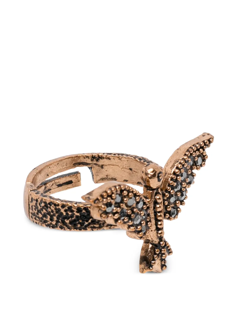 BLAKLACE bird shape ring - Marrone