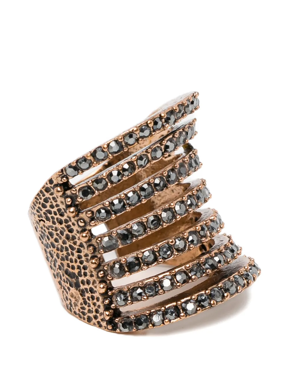 BLAKLACE embellished ring - Nero