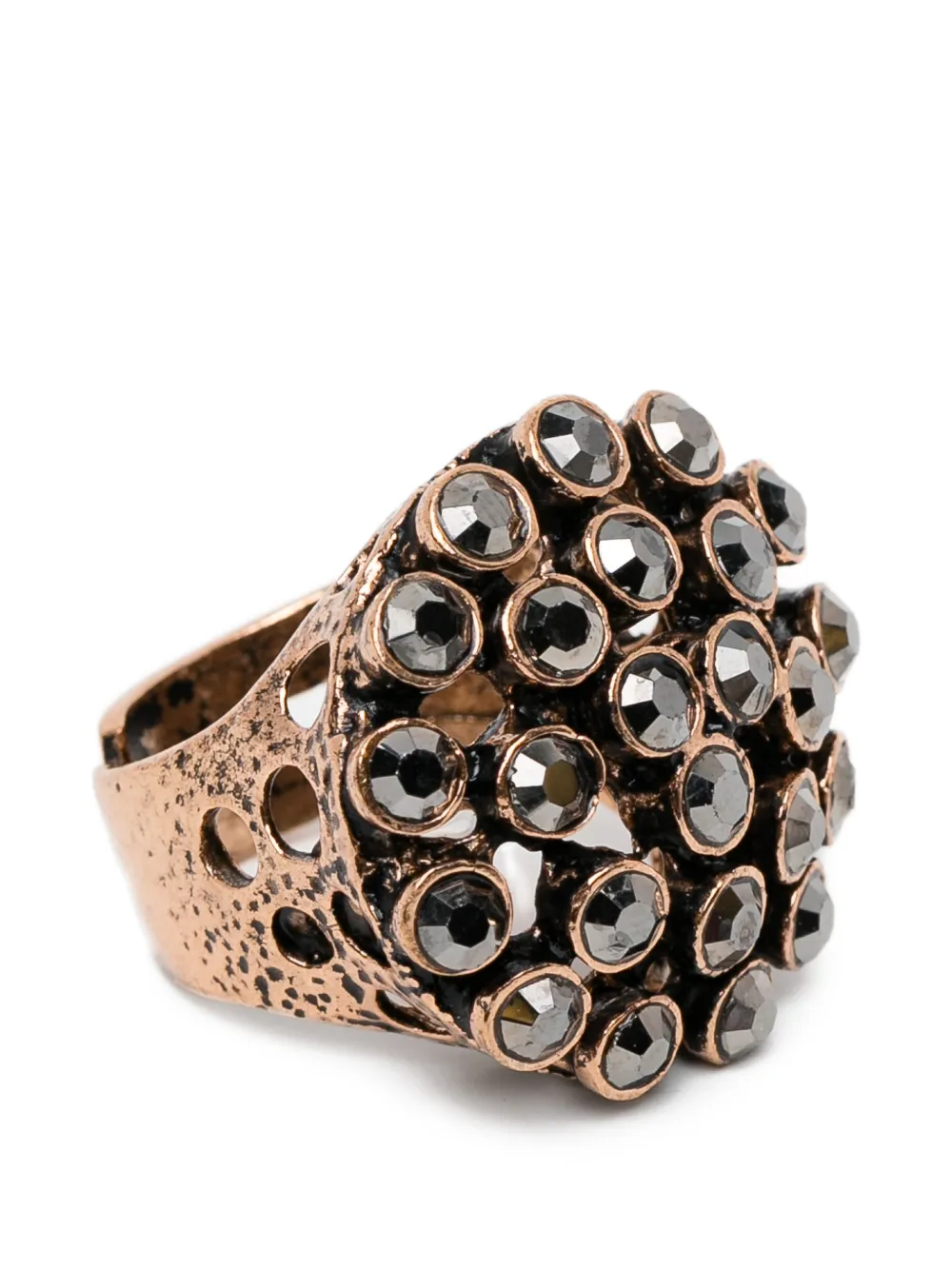 BLAKLACE crystal embellished ring - Nero