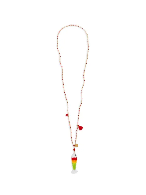BLAKLACE beaded tassel necklace