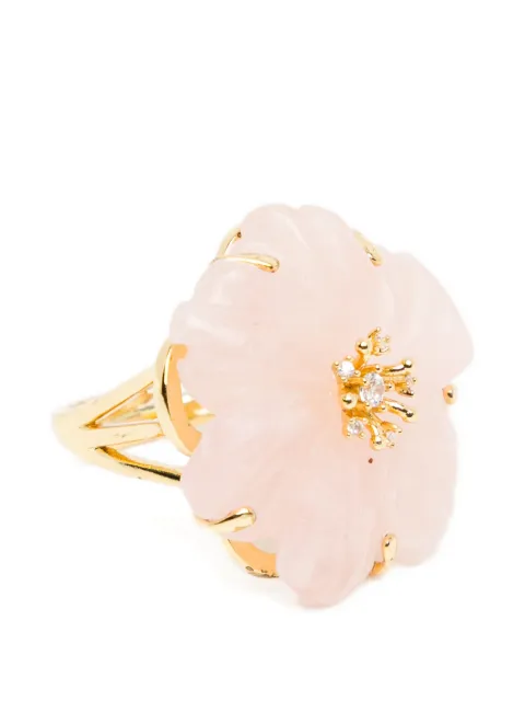 BLAKLACE flower embellished ring