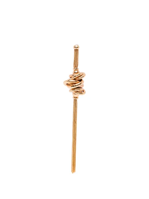 BLAKLACE knotted chain tassel earrings