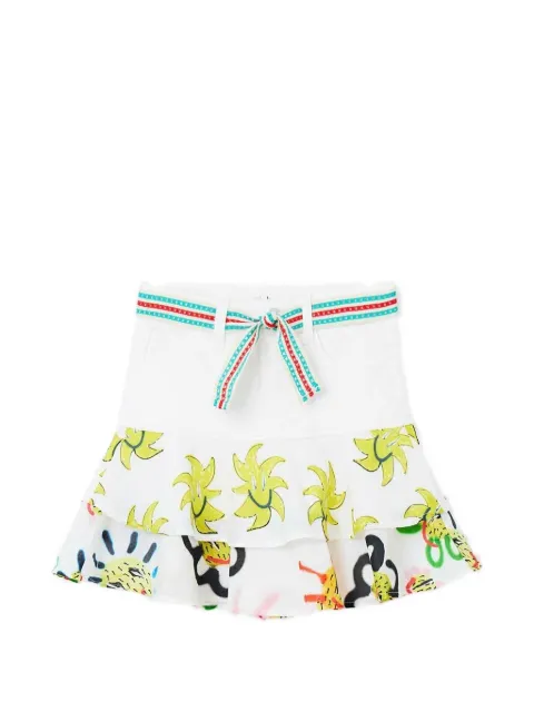 Desigual graphic-print tiered skirt