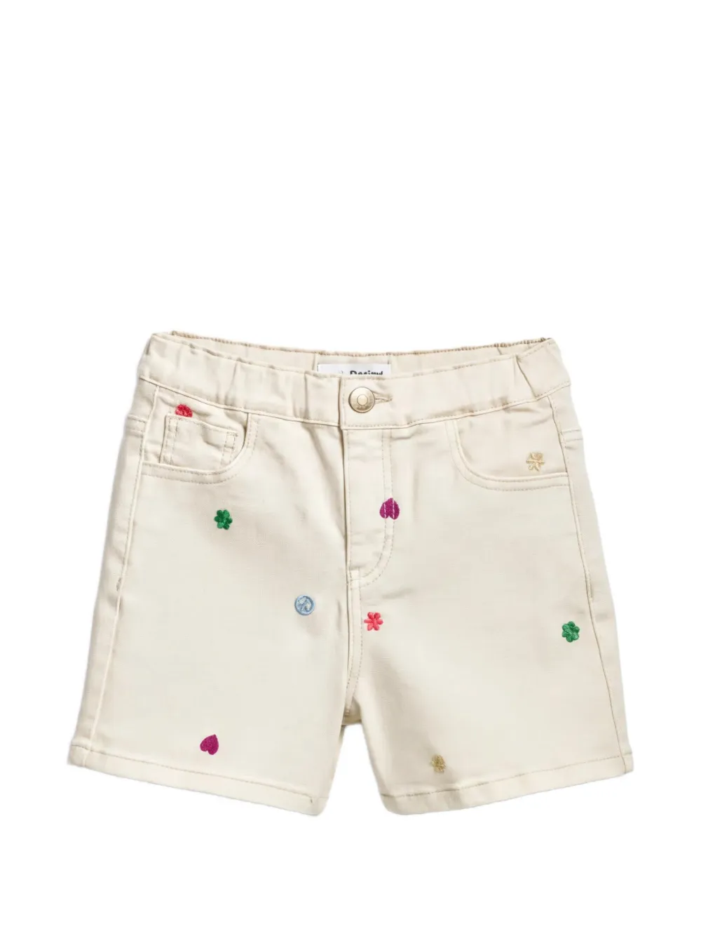 Desigual embroidered denim shorts - Toni neutri