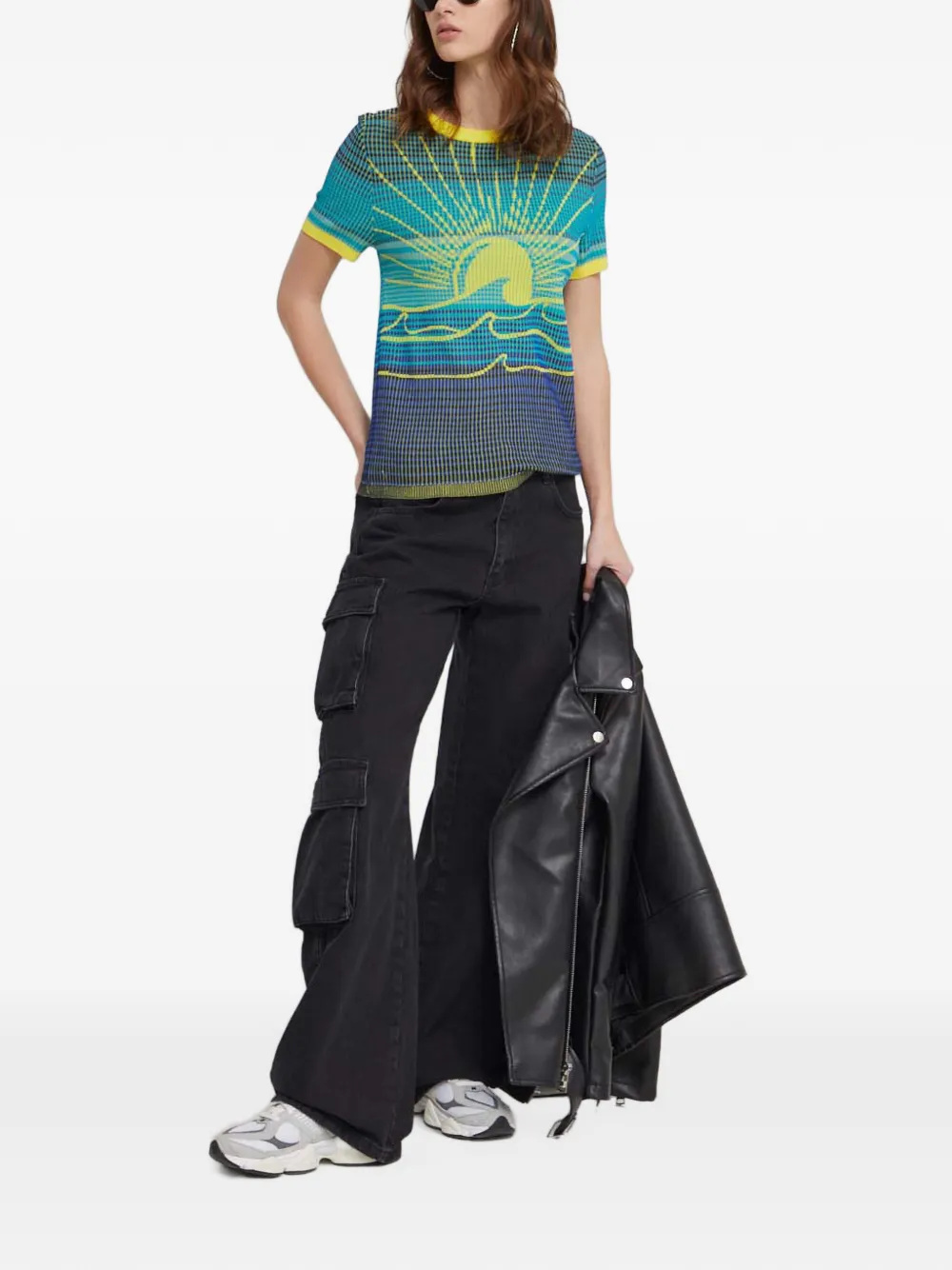 Desigual T-shirt met korte mouwen Blauw