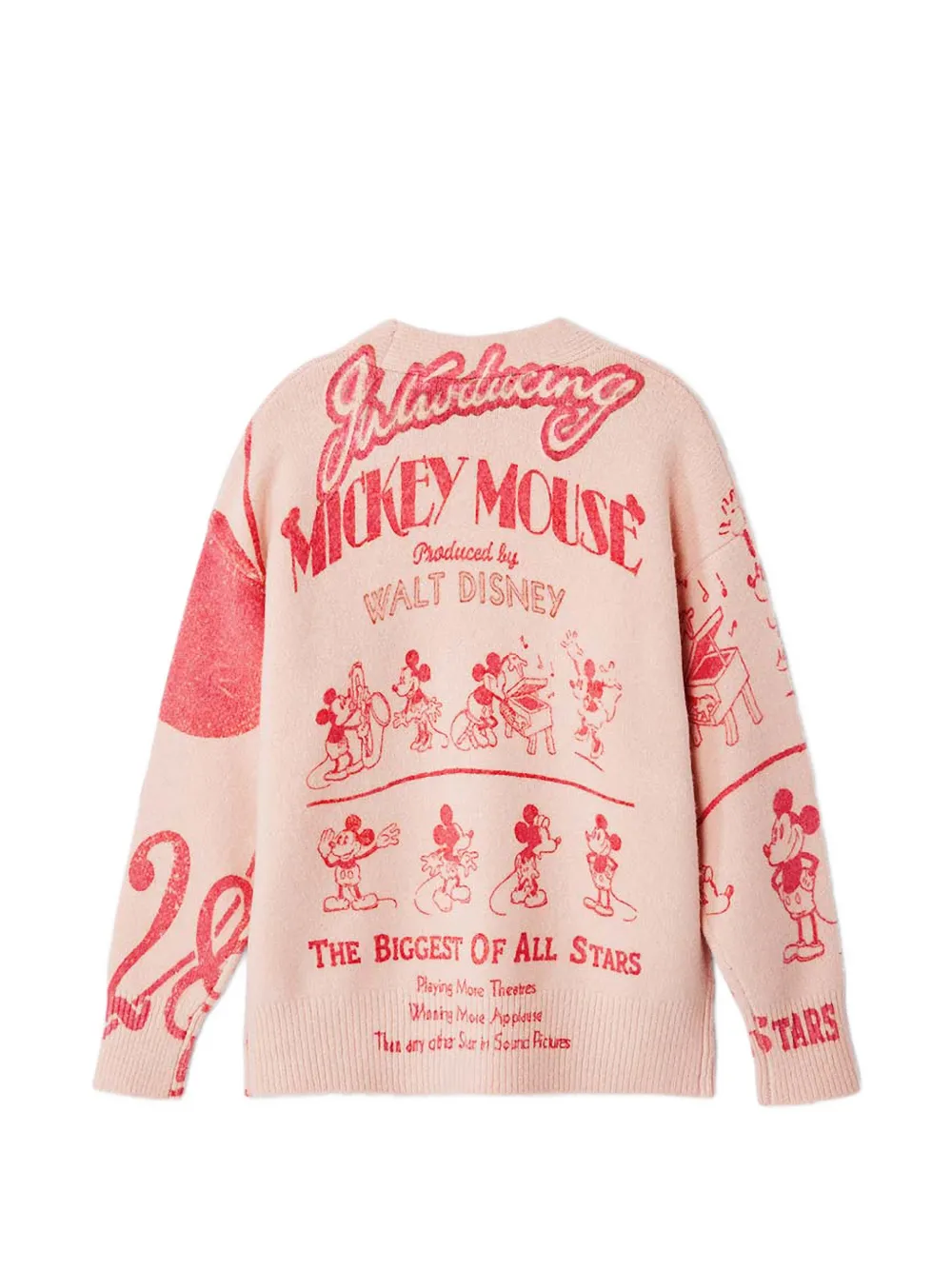 Desigual Mickey Mouse graphic-print cardigan Beige