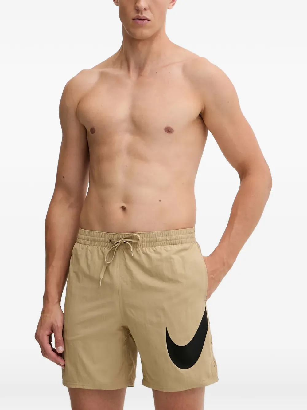 Nike Zwembroek met logoprint Beige