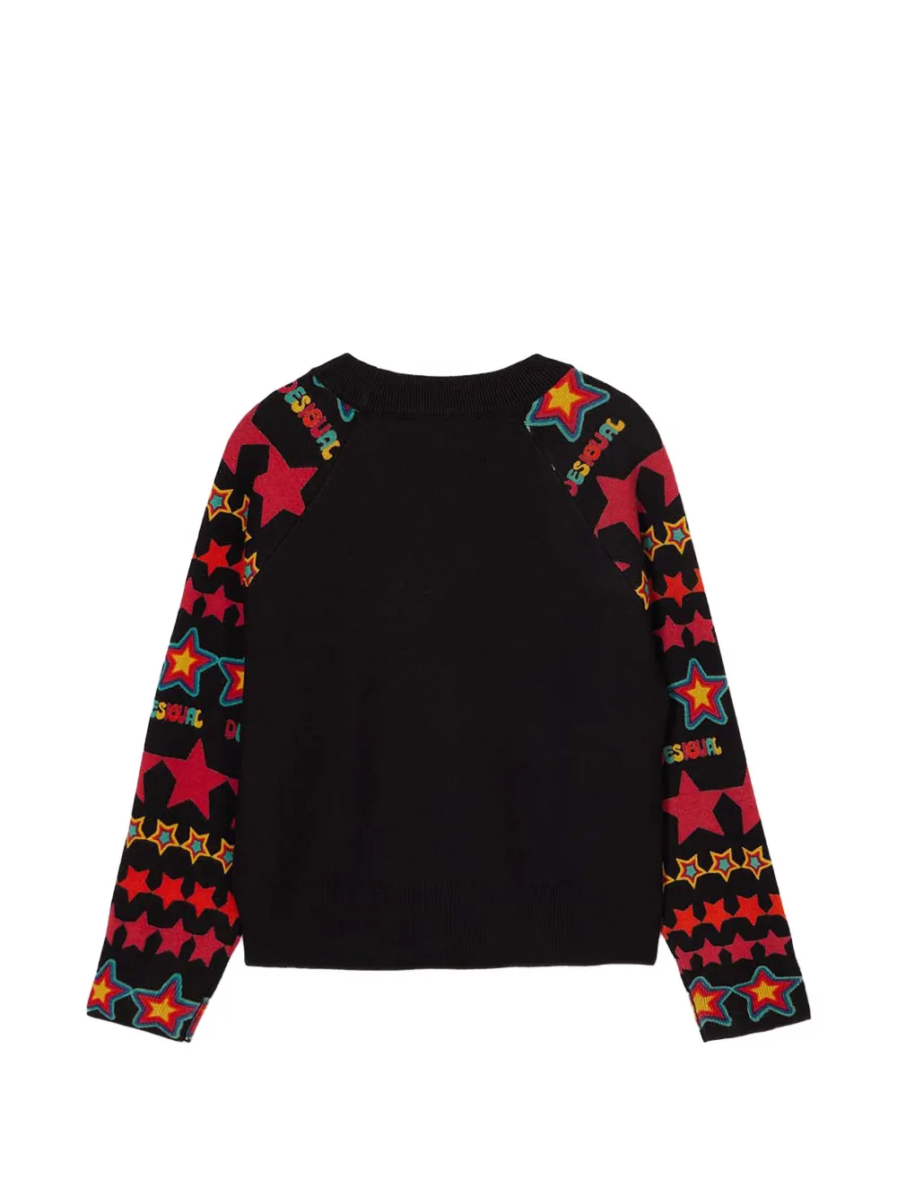 Desigual star-pattern long-sleeve sweater Zwart
