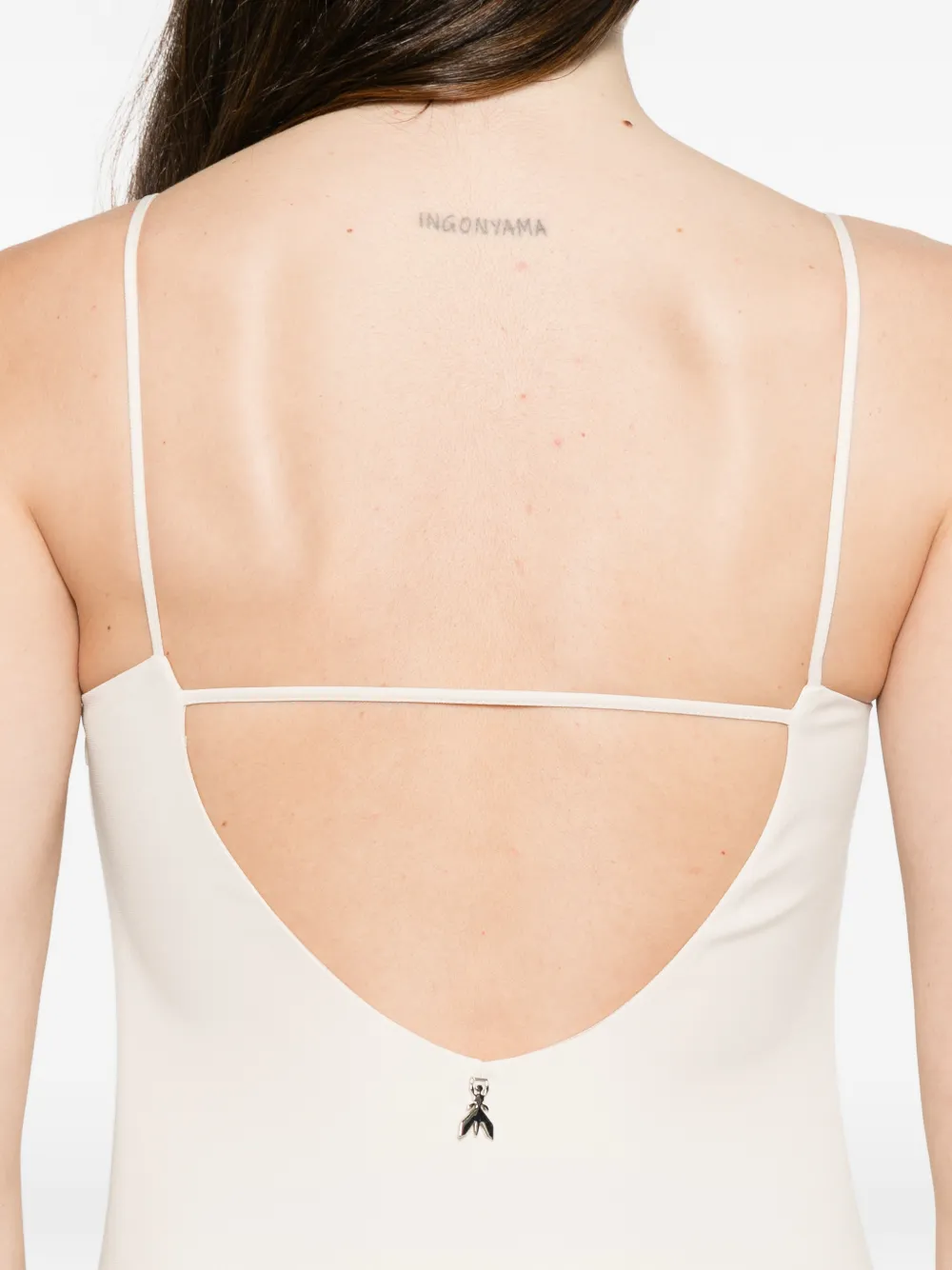 Patrizia Pepe Mouwloze midi-jurk Beige