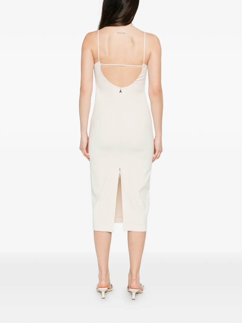 Patrizia Pepe Mouwloze midi-jurk Beige