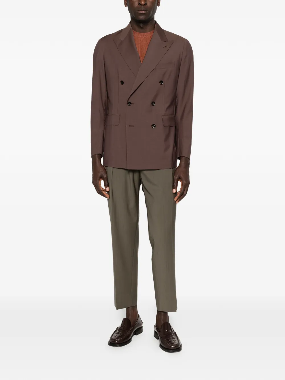 Tagliatore Blazer met dubbele rij knopen Bruin