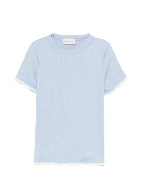 Moncler Enfant ribbed lace T-shirt