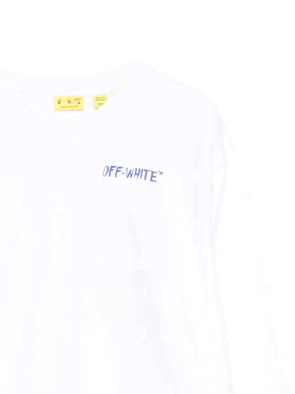 Off-White Kids Sweater met ronde hals en grafische print Wit