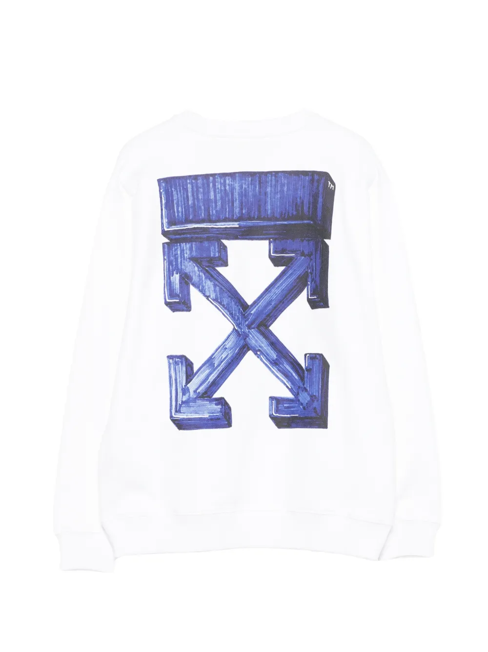 Off-White Kids Sweater met ronde hals en grafische print Wit
