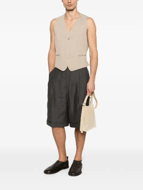 Jacquemus Pastro pleated cuffed-hem shorts