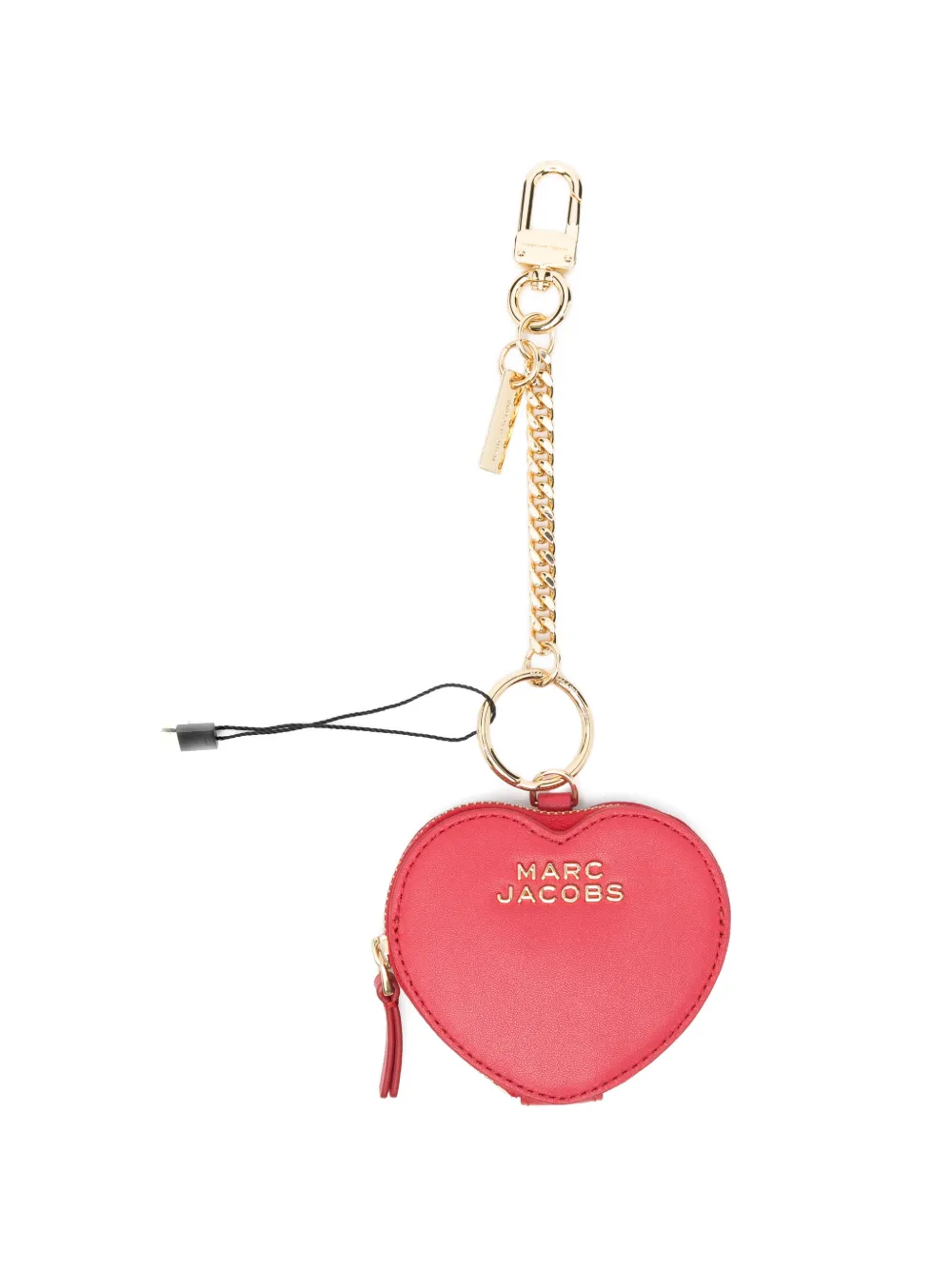 Marc Jacobs heart zip keyring - Rosso