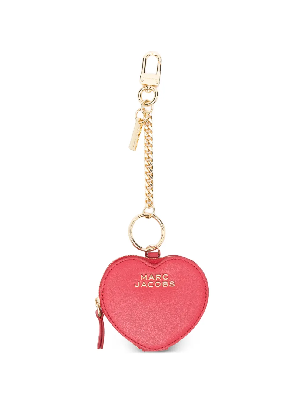 Marc Jacobs heart zip keyring - Rot