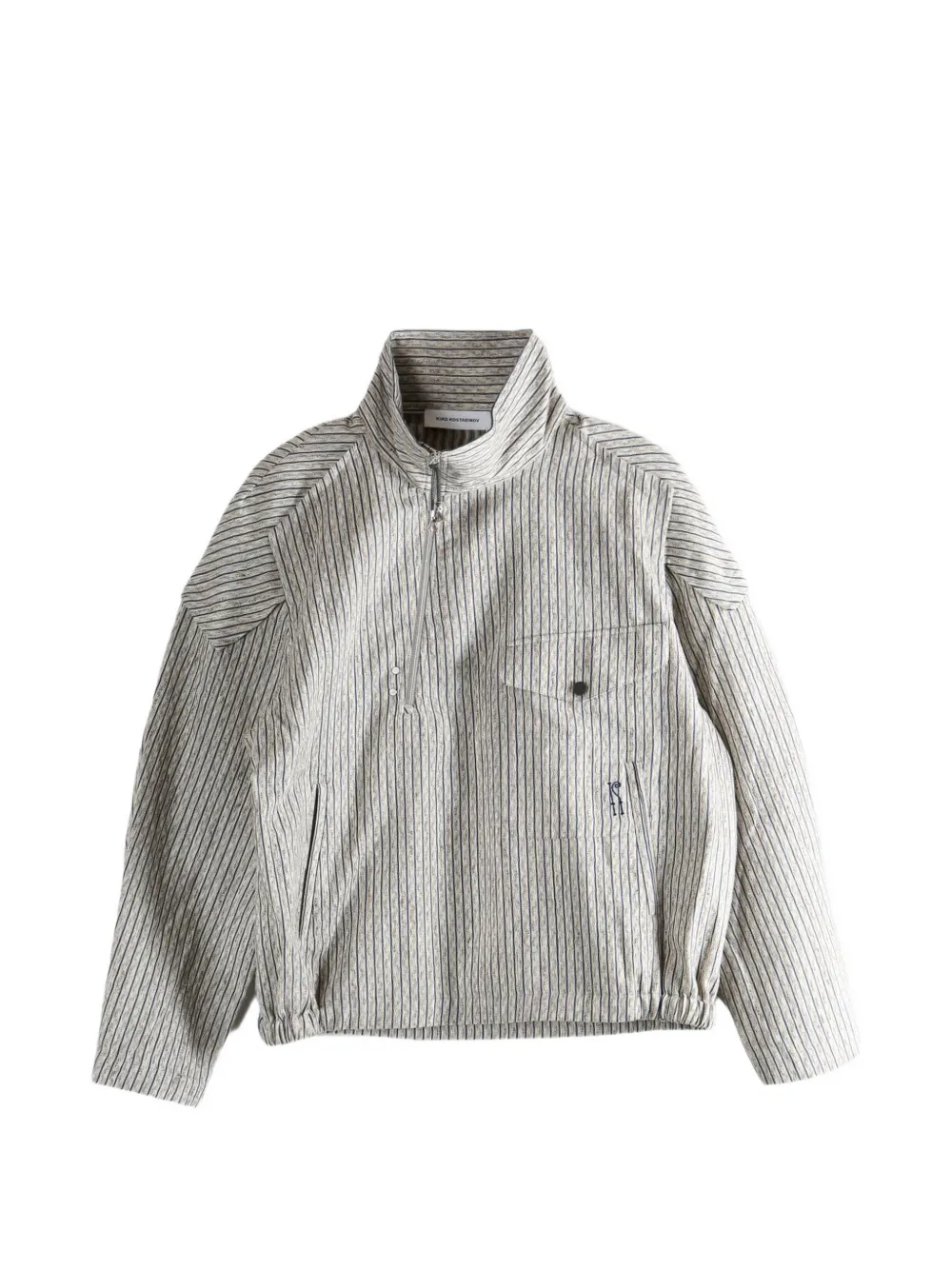 Kiko Kostadinov striped zipped jacket - Grigio