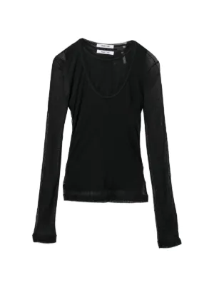 Helmut Lang レイヤード シースルートップ | ブラック | FARFETCH JP