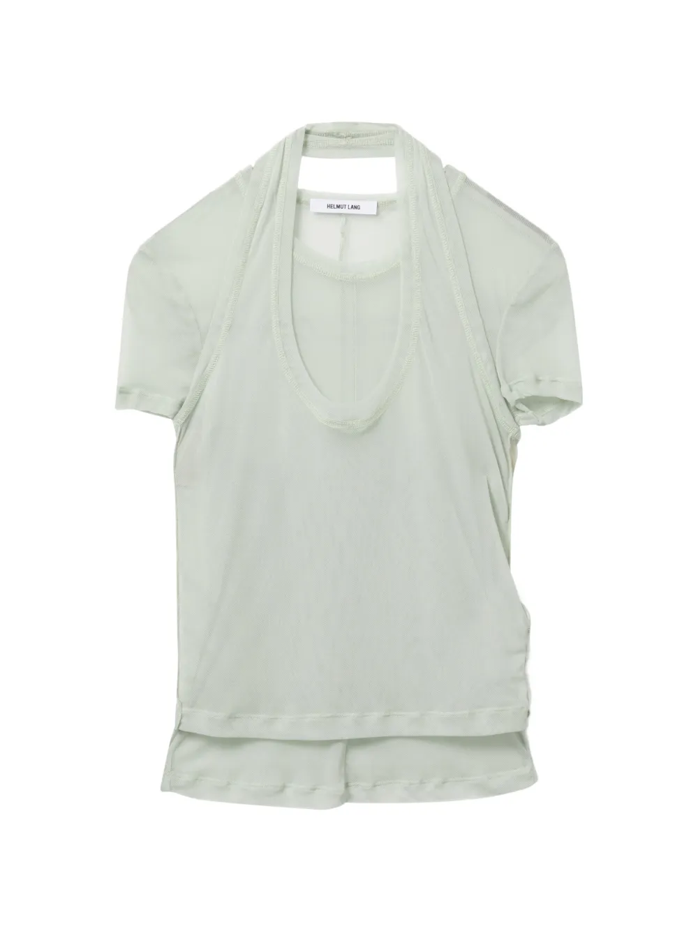 Helmut Lang Top con maniche corte - Verde