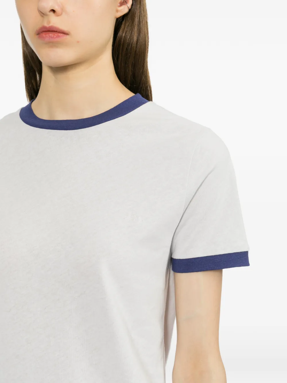 A.p.c. Contrasting-trim T-shirt In Multi