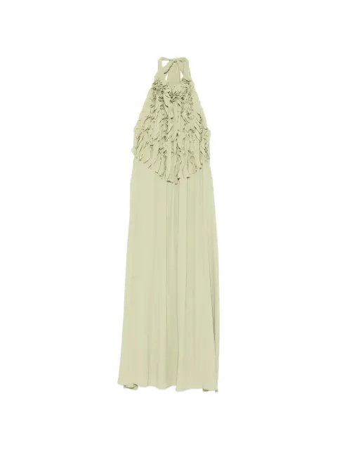 Su fringed halterneck maxi dress