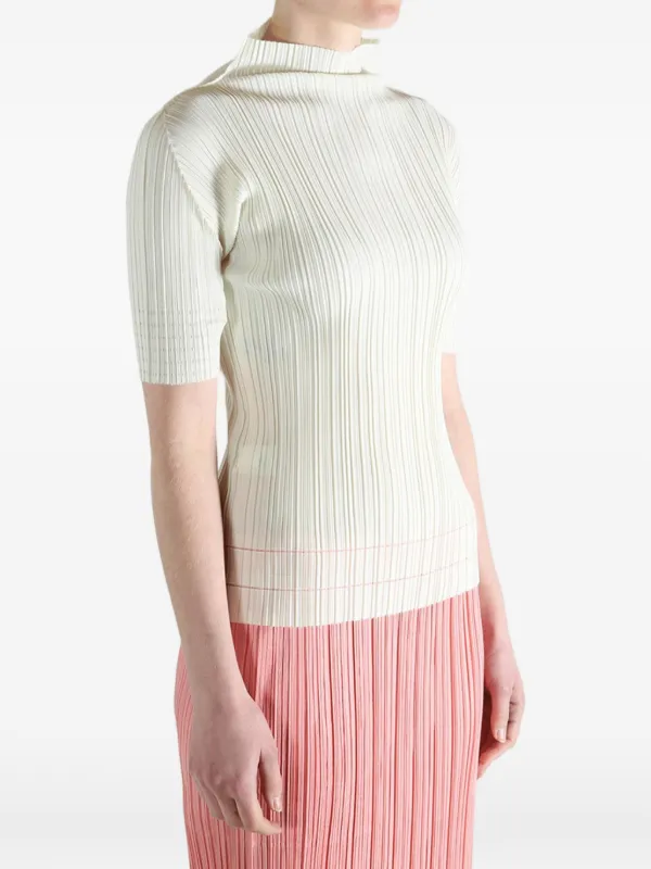 Pleats Please Issey Miyake Pleated Top | White | FARFETCH TW