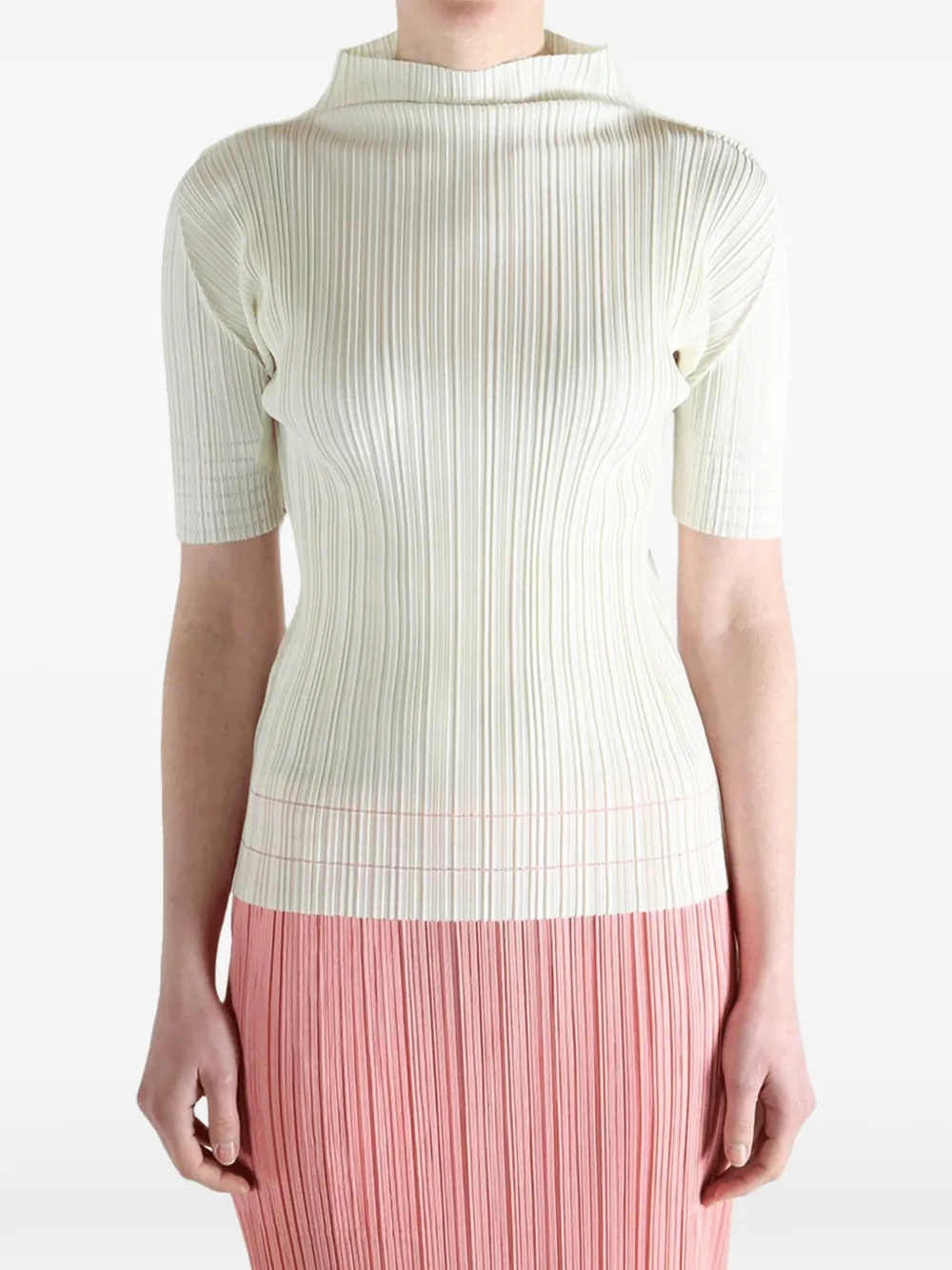 Pleats Please Issey Miyake プリーツ トップ | ホワイト | FARFETCH JP