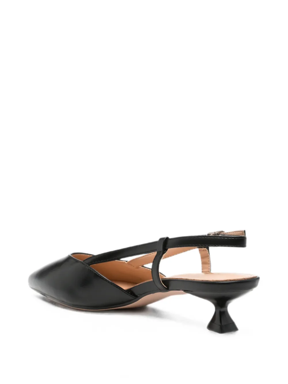 KEYS pointed-toe slingback pumps Zwart