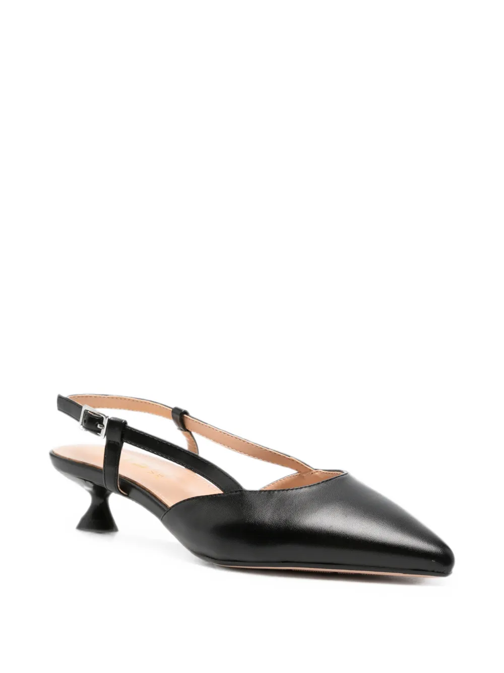 KEYS pointed-toe slingback pumps Zwart