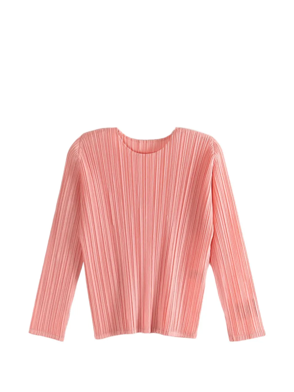 Pleats Please Issey Miyake pleated long-sleeve top - Rosa